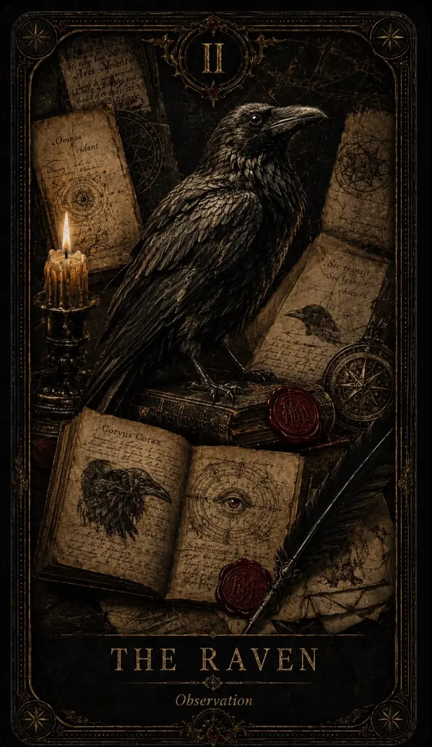 The Raven oracle card